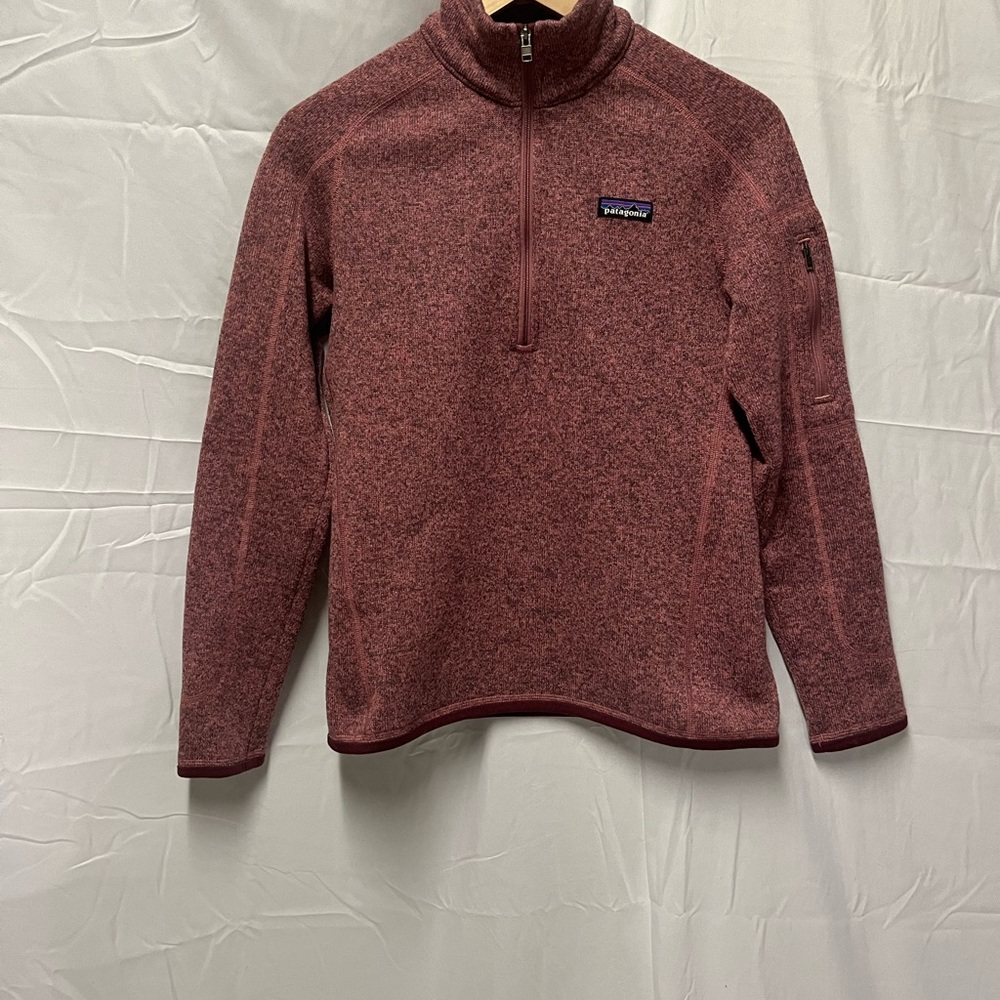 Patagonia Women's Better Sweater 1/4 Zip Up Mauve - Picture 2 of 7